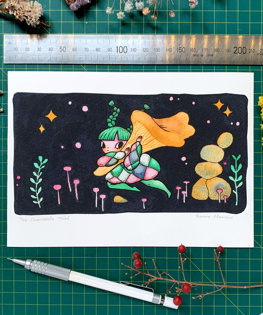 The Chanterelle Thief - A5 Print