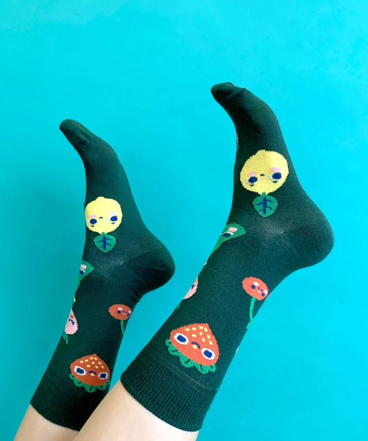 Fruit Socks - Forest Green