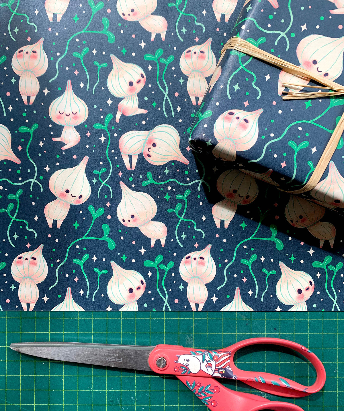 Garlic Sprouts - Wrapping Paper - Single Sheet