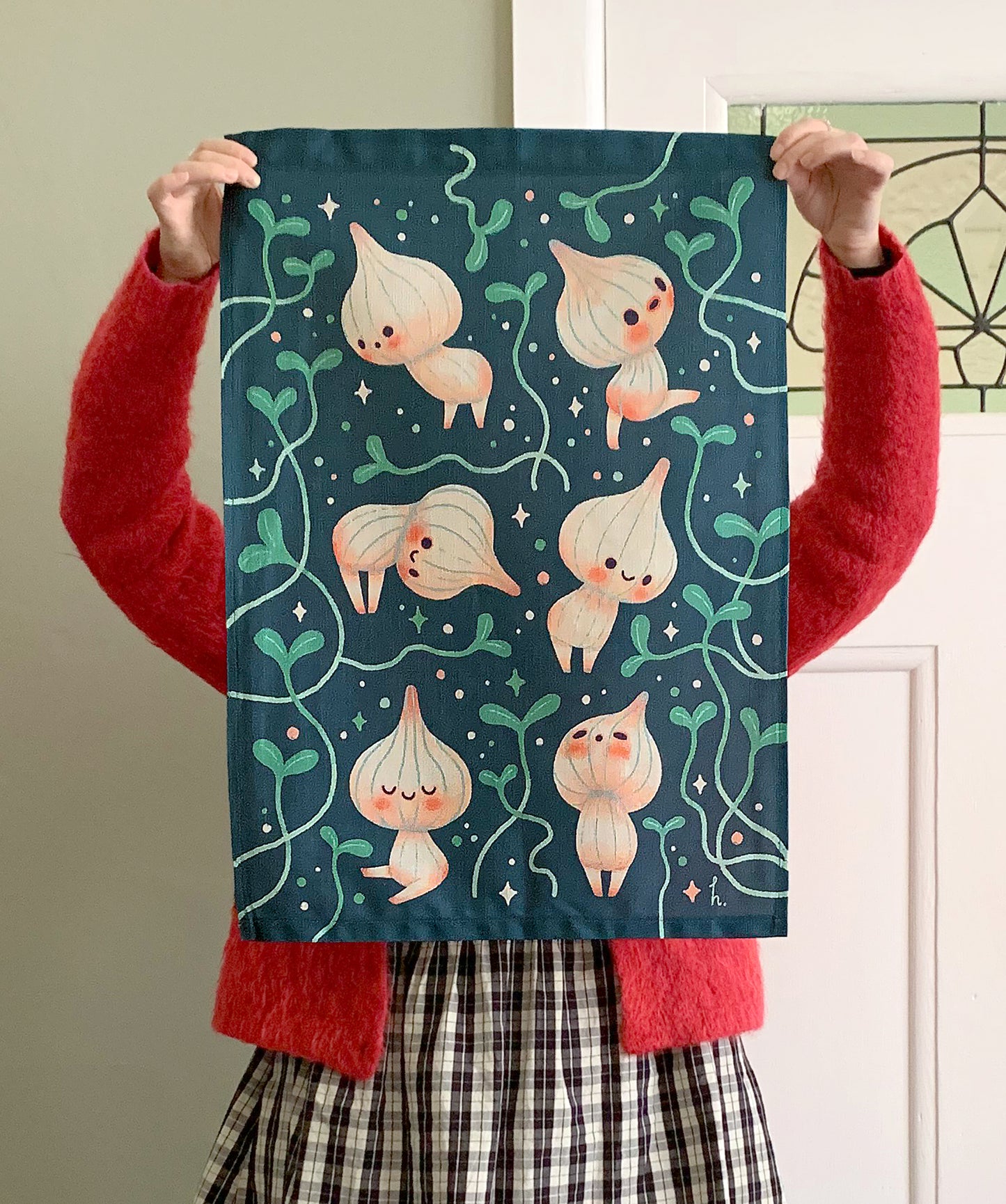 Garlic Sprouts - Tea Towel