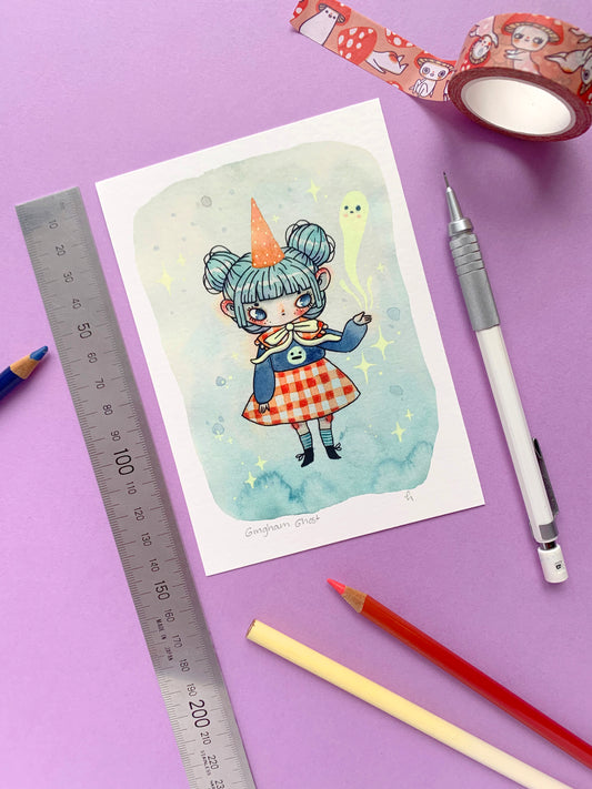 Gingham Ghost - Mini Print
