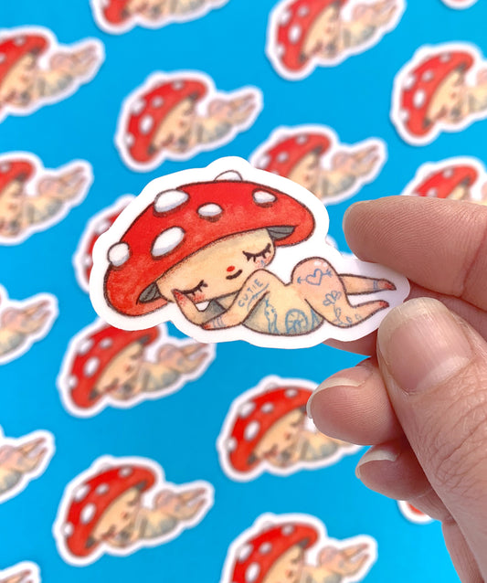 Lazy Inked Cap - Vinyl Sticker