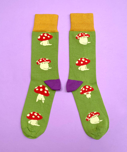 Mushroom Socks - Grass