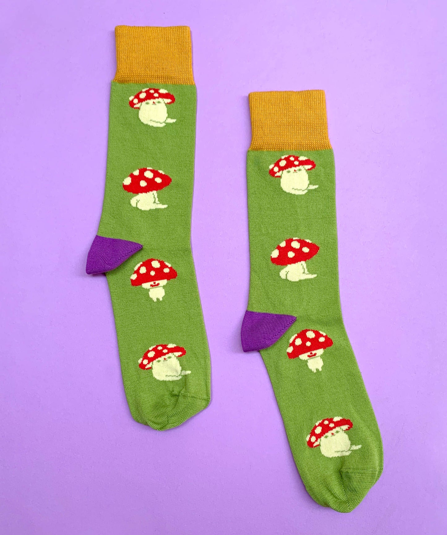 Mushroom Socks - Grass