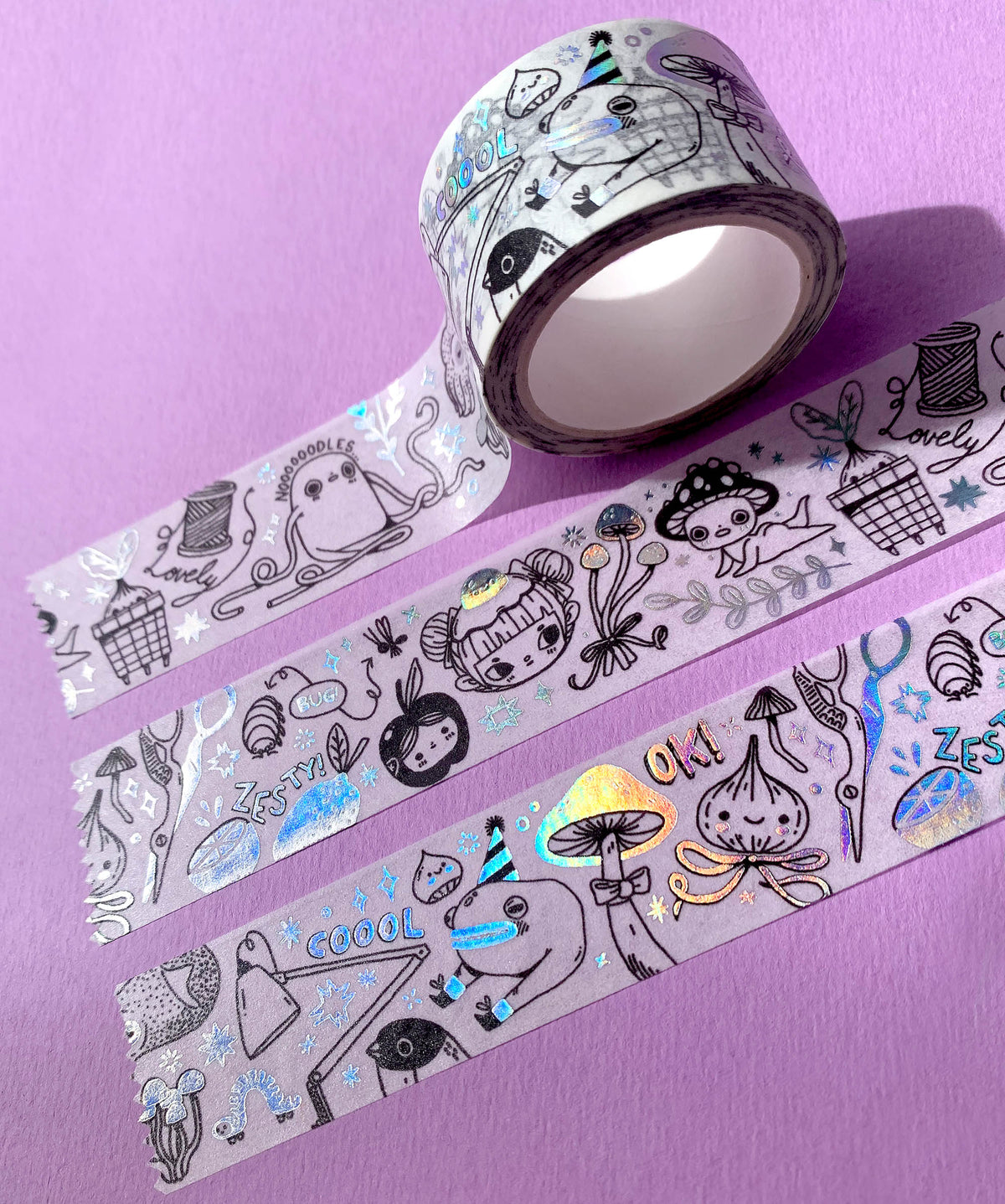 Noodles - Holographic Washi Tape