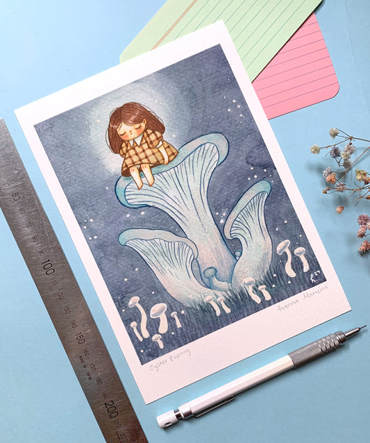 Oyster Evening - A5 Print