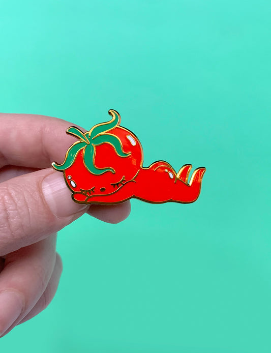 Sleepy Tomato - Enamel Pin