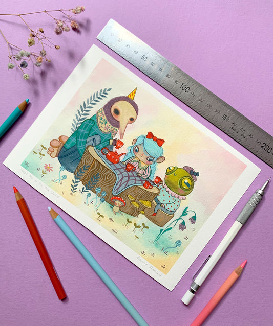 Meet Me at the Tea Stump - A5 Print