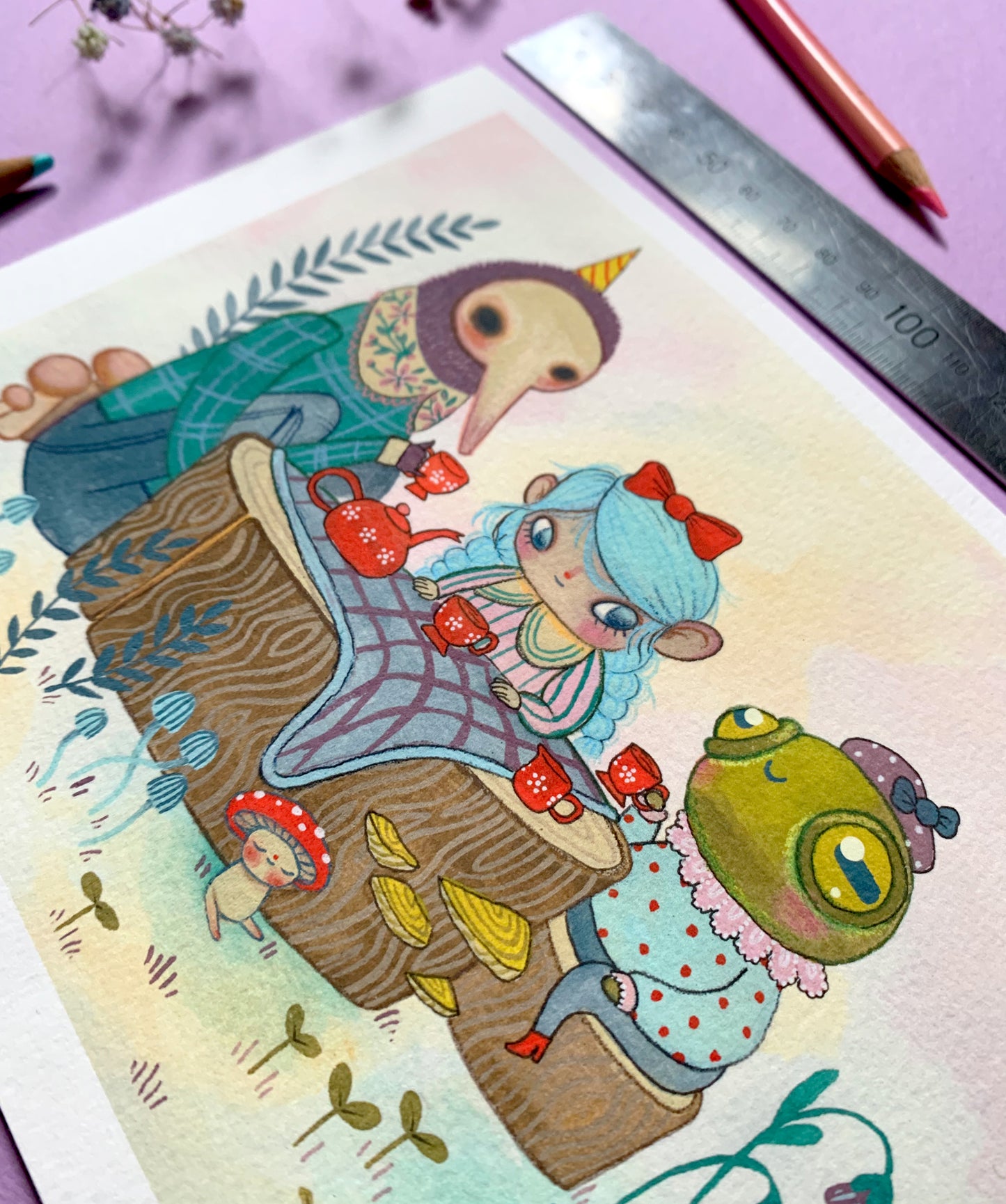 Meet Me at the Tea Stump - A5 Print