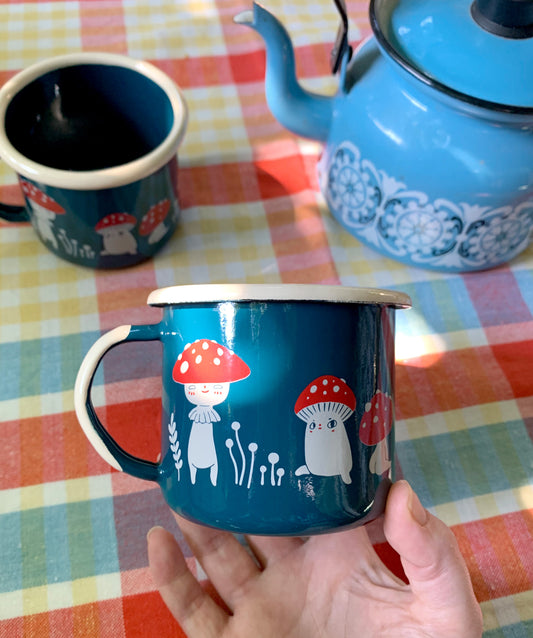 Mush Pals Enamel Mug - Teal