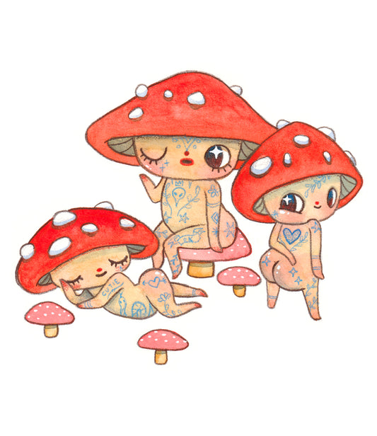 Inked Caps - A3 Print