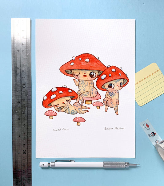 Inked Caps - A5 Print