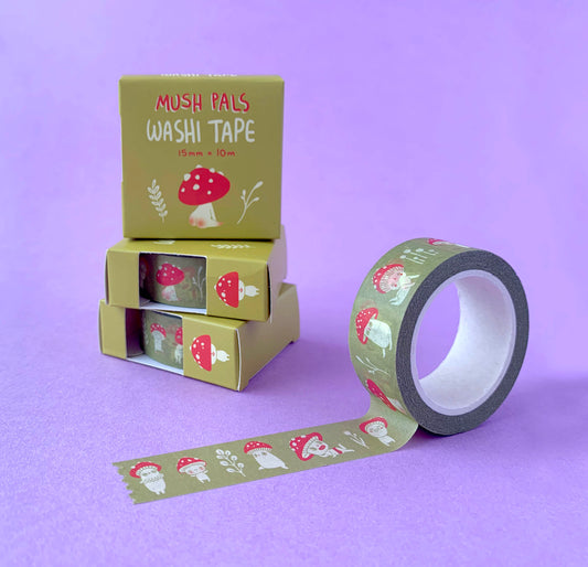 Mush Pals (Mustard) - Washi Tape