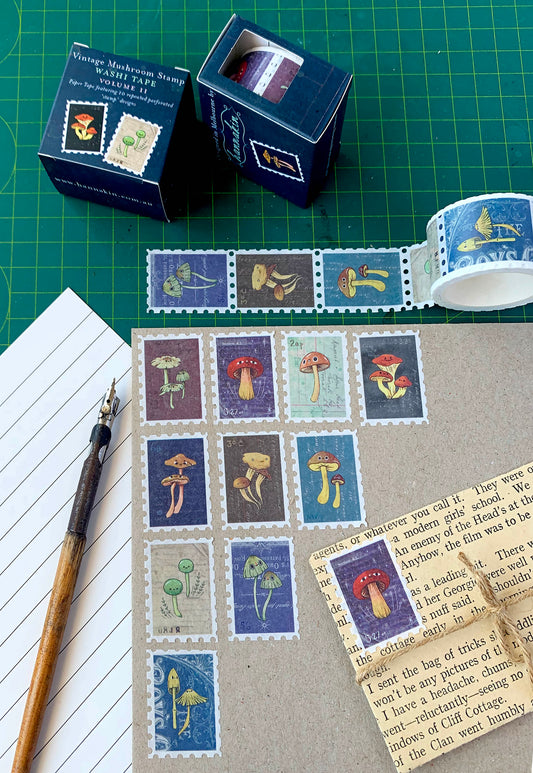 Vintage Mushroom Volume II - Stamp Washi Tape