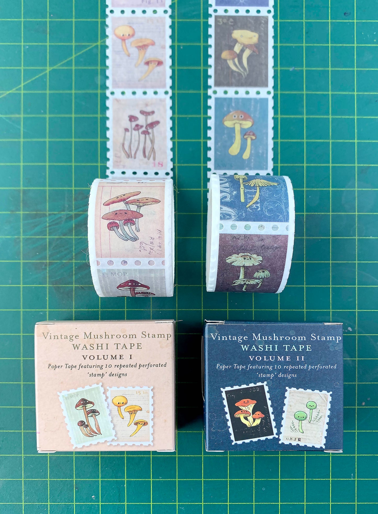 Vintage Mushroom Vol I & II - Stamp Washi Tape - 2 PACK