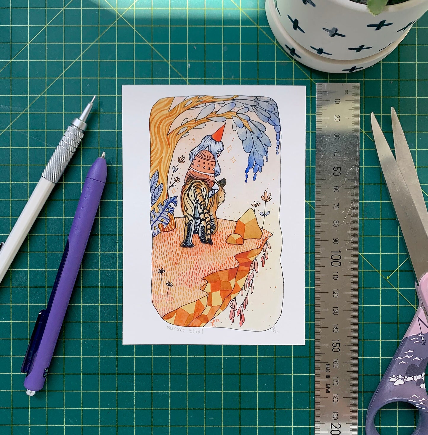 Sunset Stroll - Mini Print