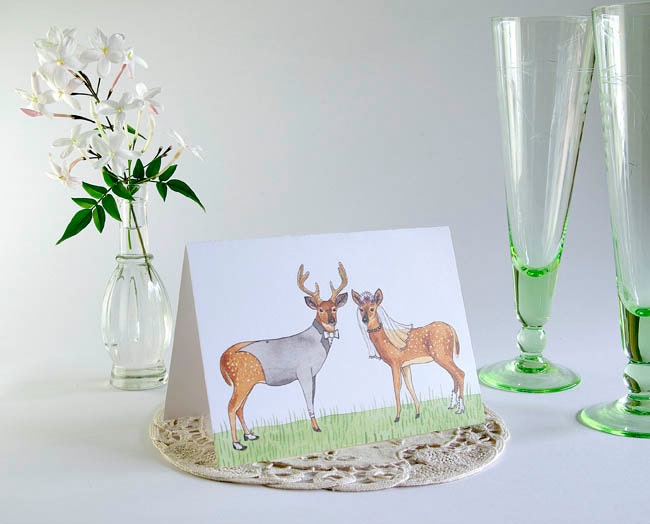 Deerly Beloved - Greeting Card