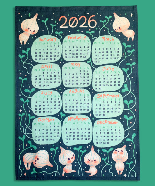 PRE-ORDER - 2026 Calendar Tea Towel