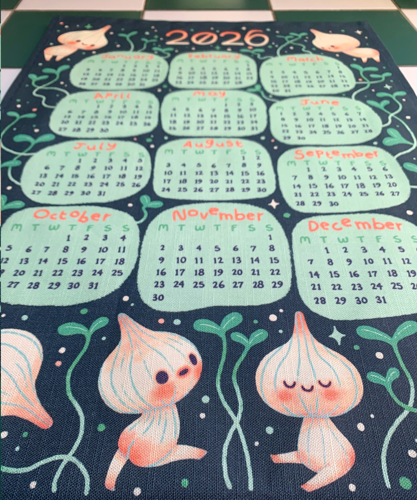 2026 Calendar Tea Towel