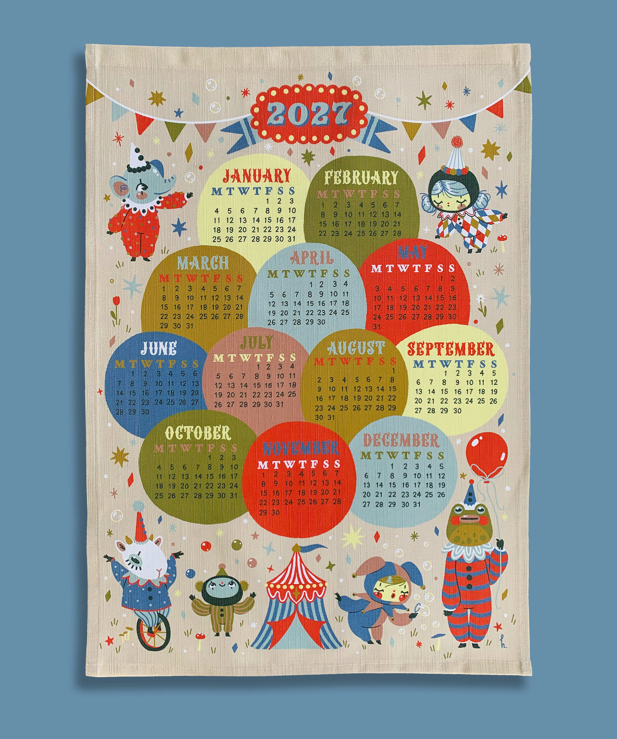2027 Calendar Tea Towel PRE-ORDER