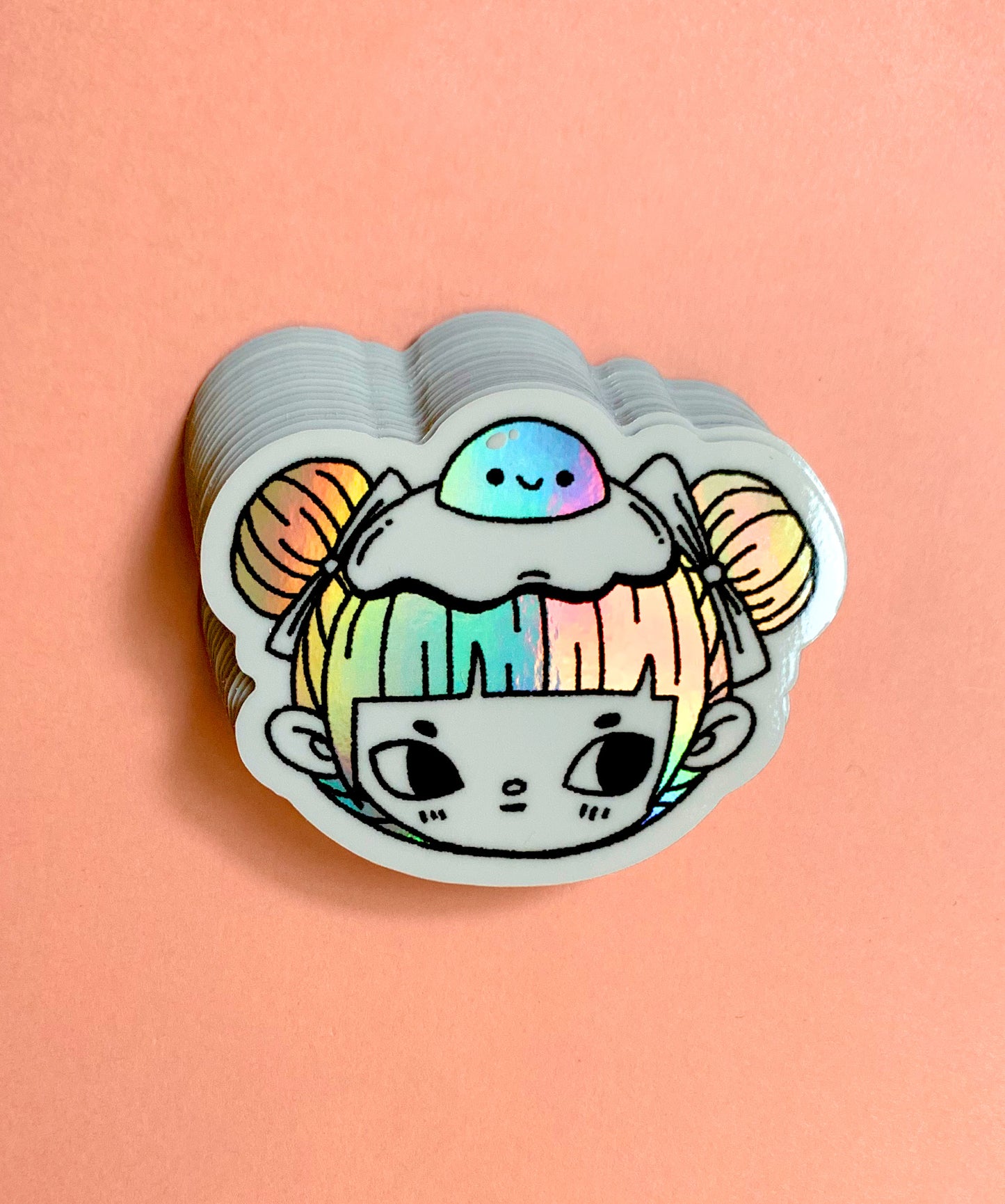Egg Buns - Holographic Vinyl Sticker