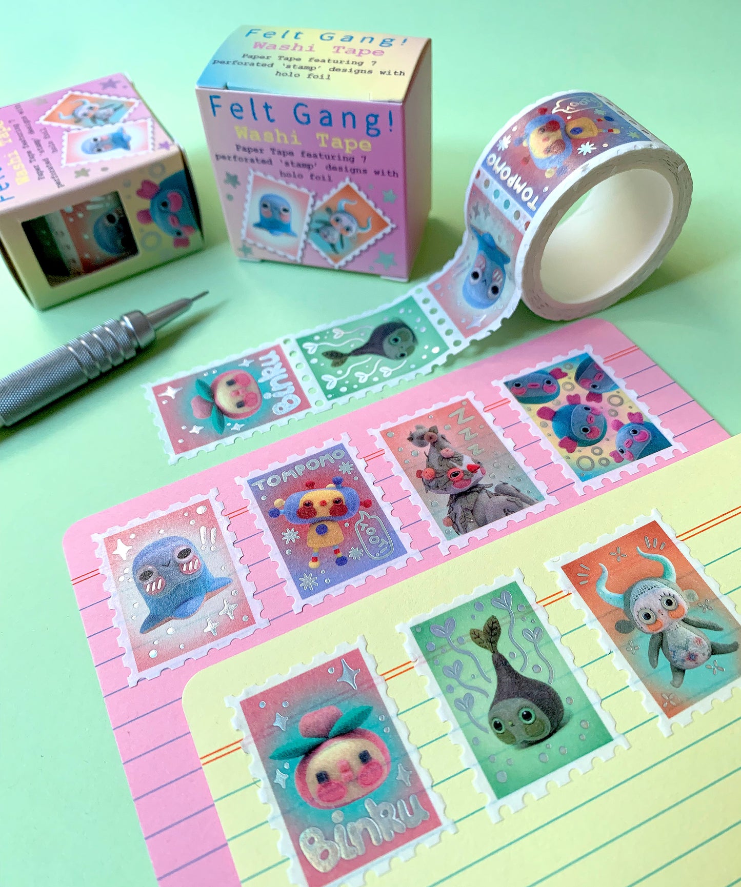 Felt Gang - Holographic Stamp Washi Tape