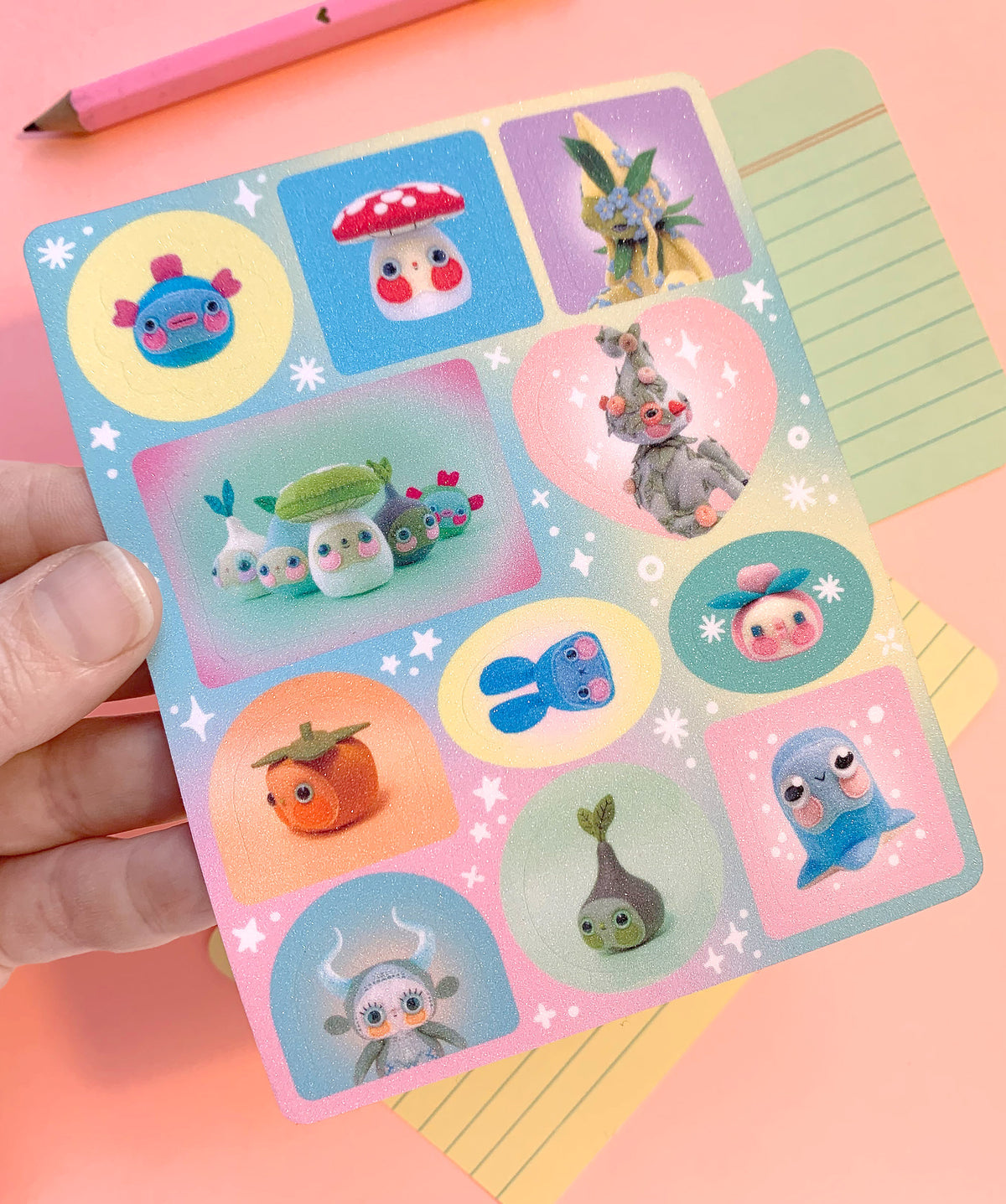 Felt Gang - Sticker Sheet - Glitter Sand Finish