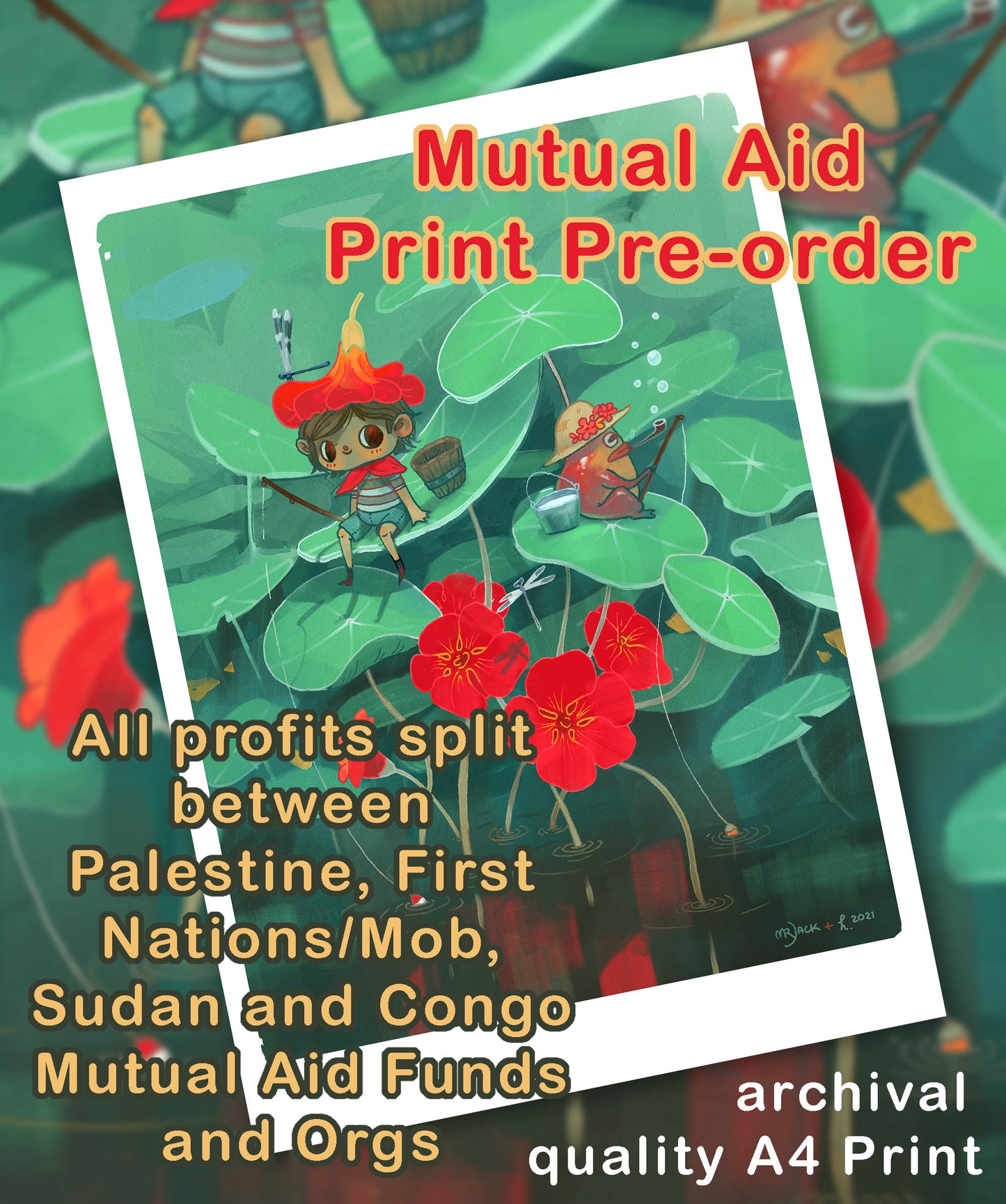 Fishin' - A4 Print - MUTUAL AID PRE-ORDER