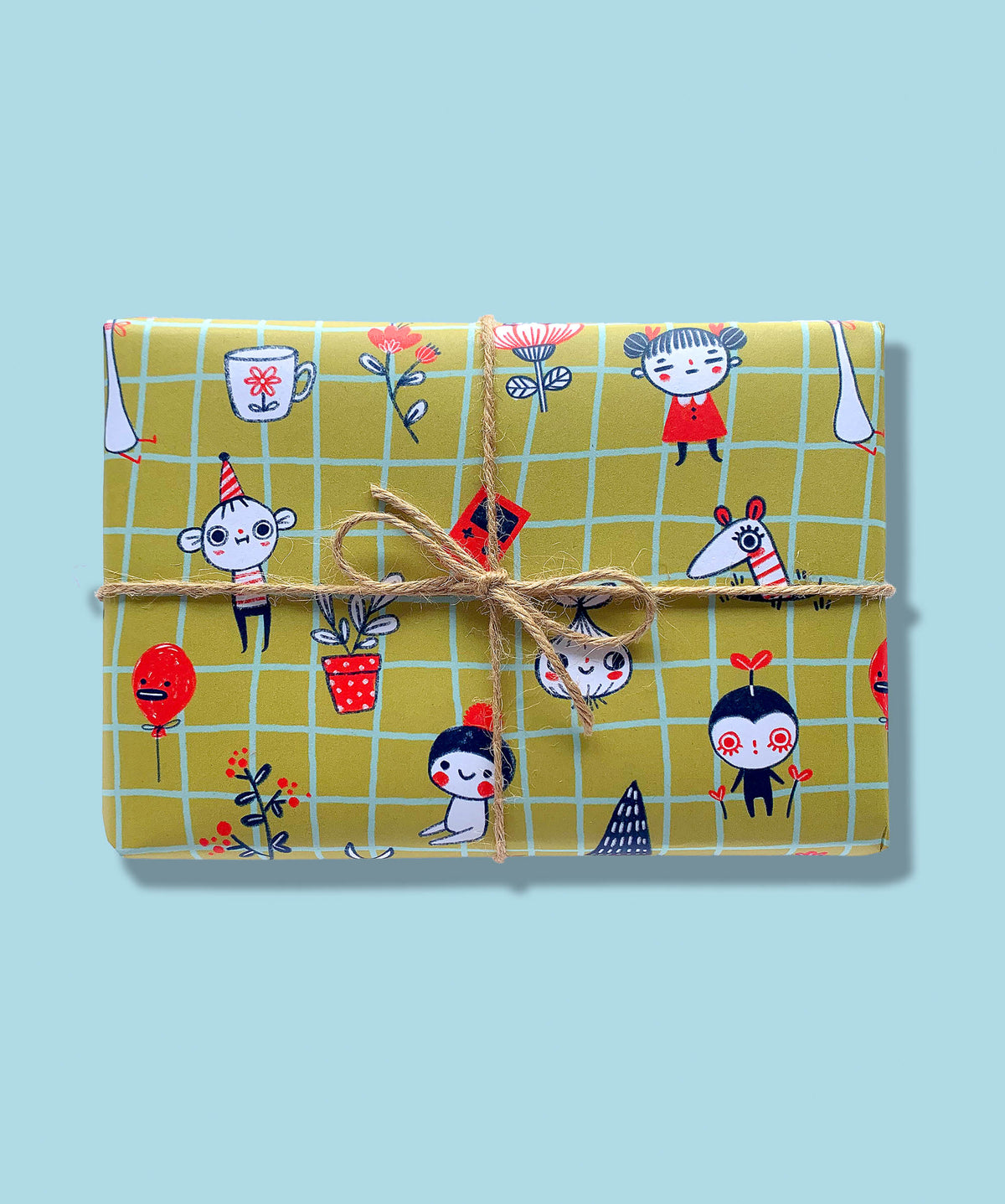 Friends & Bobs (Mustard) - Wrapping Paper - 3 PACK