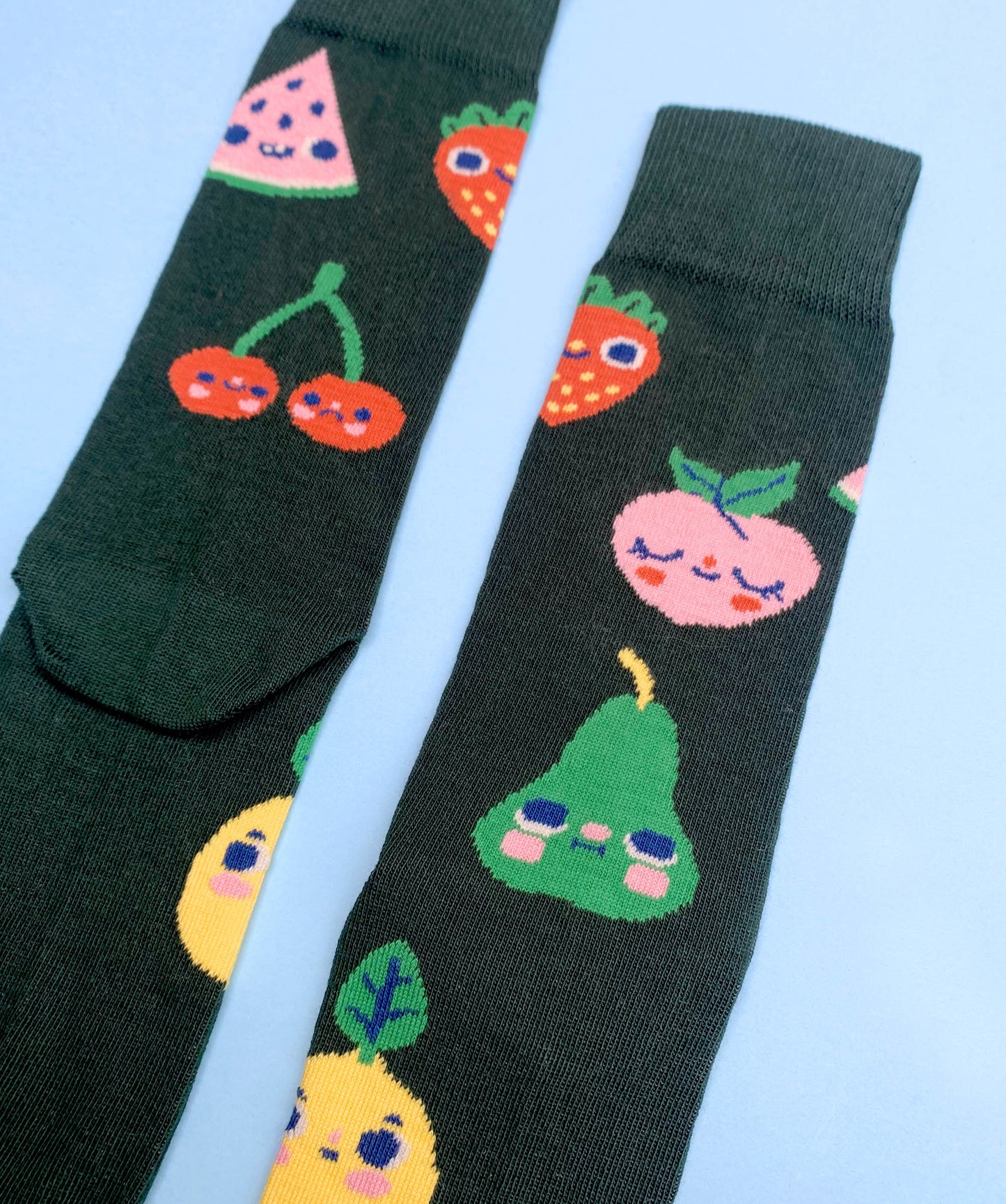Fruit Socks - Forest Green