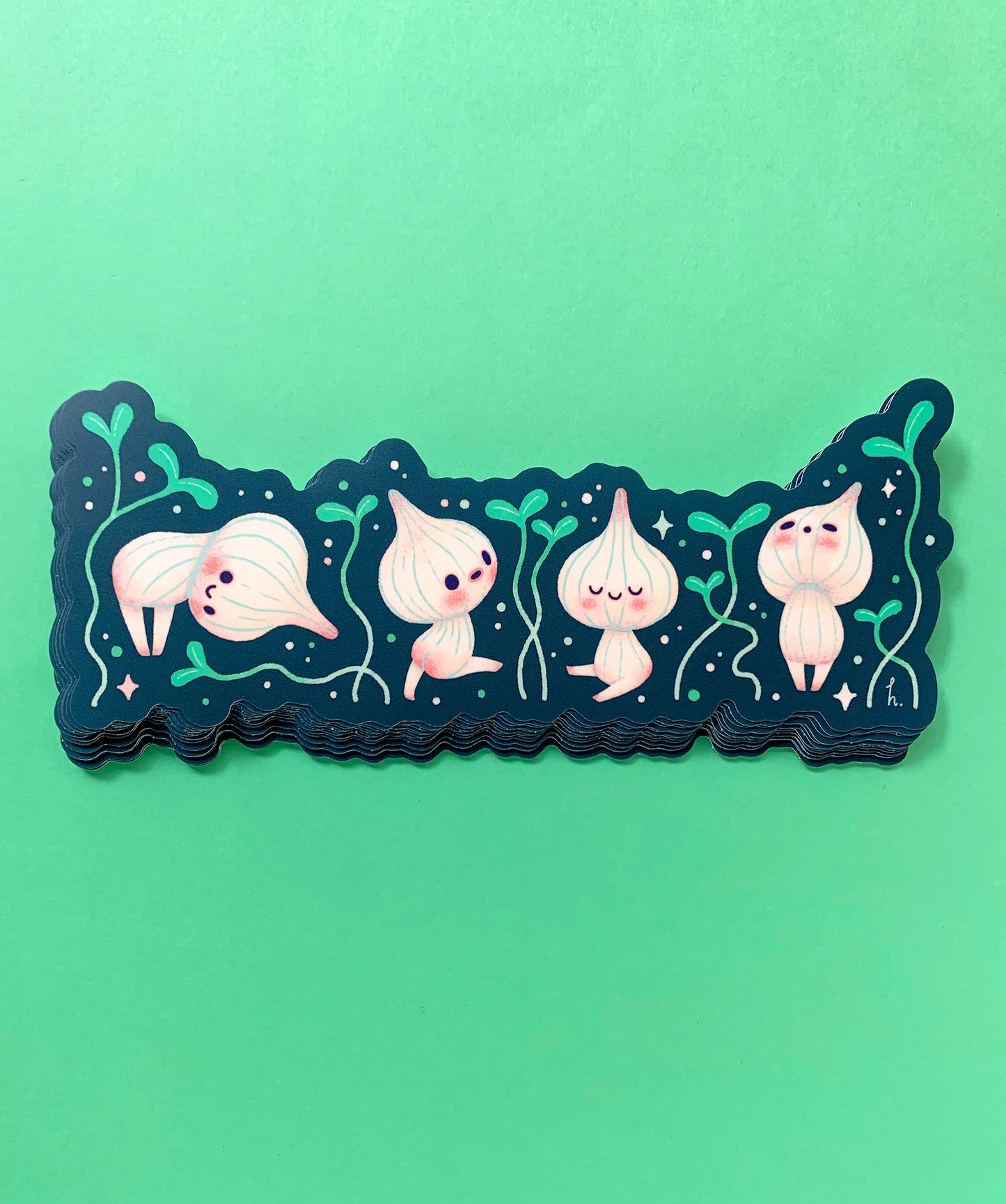 Garlic Sprout - Vinyl Bumper Sticker