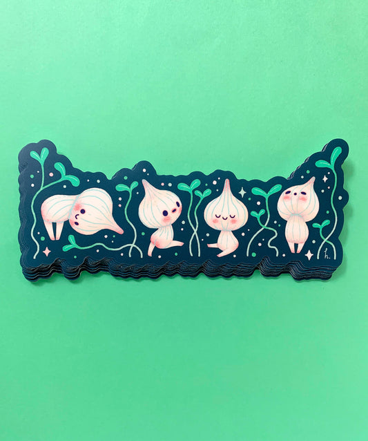 Garlic Sprout - Vinyl Bumper Sticker