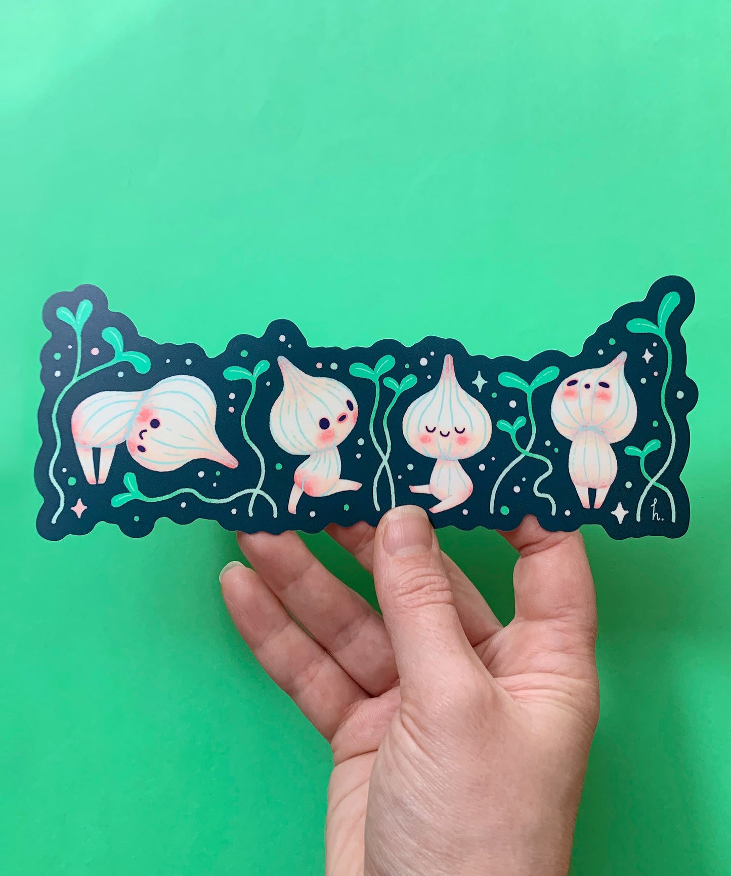 Garlic Sprout - Vinyl Bumper Sticker