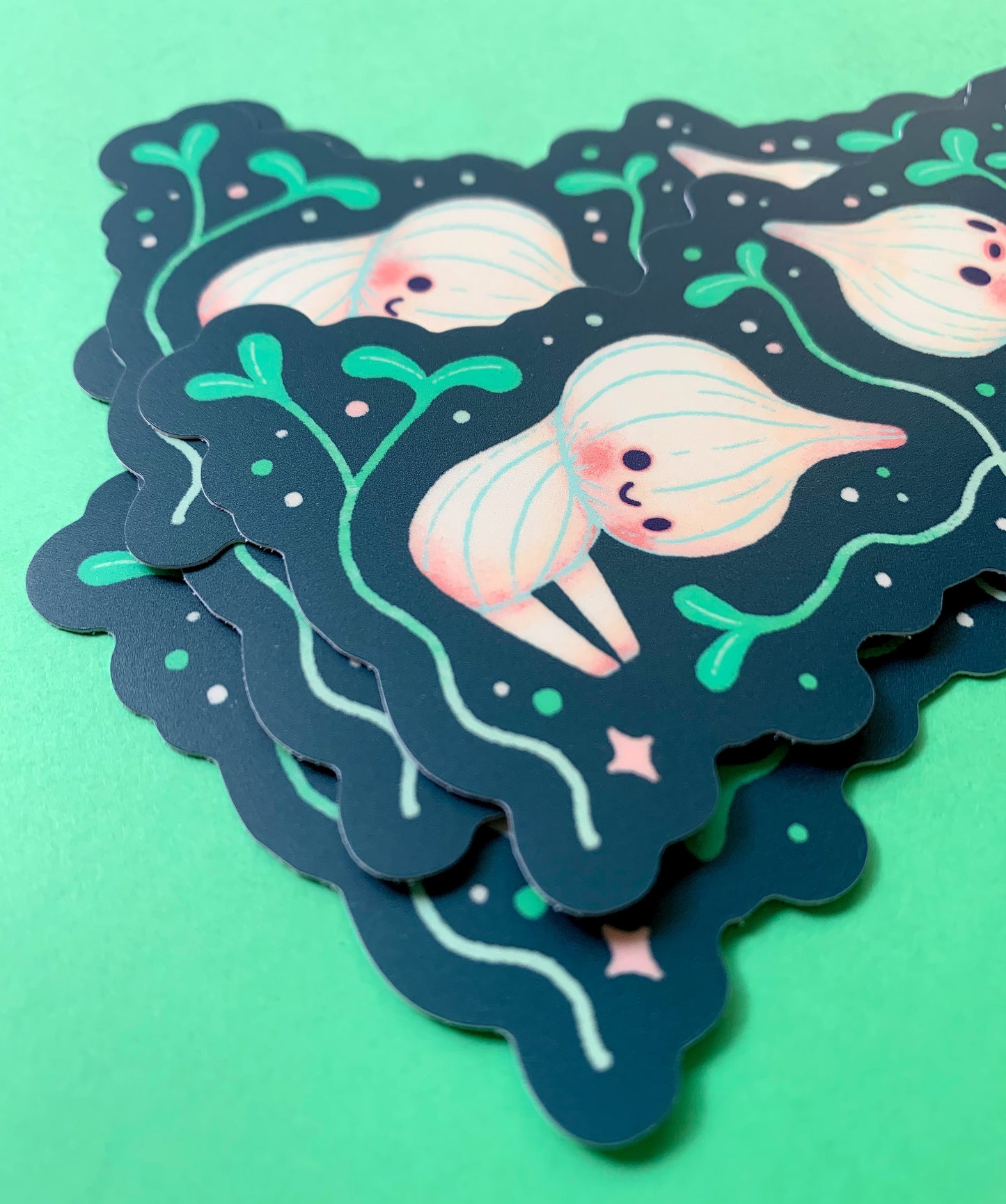 Garlic Sprout - Vinyl Bumper Sticker