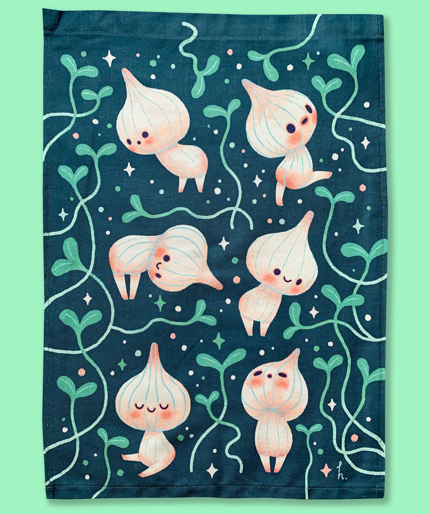 Garlic Sprouts - Tea Towel
