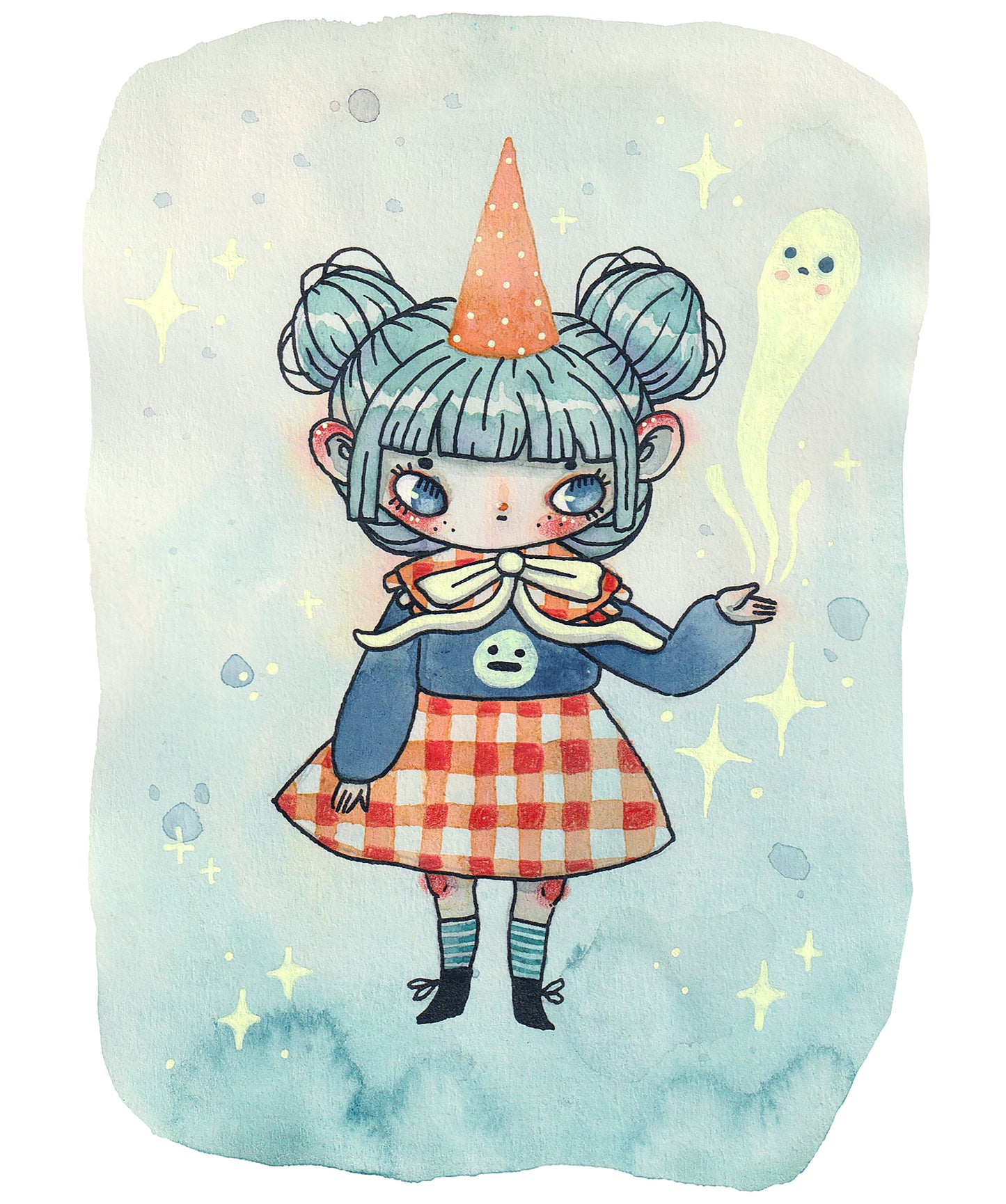 Gingham Ghost - Mini Print