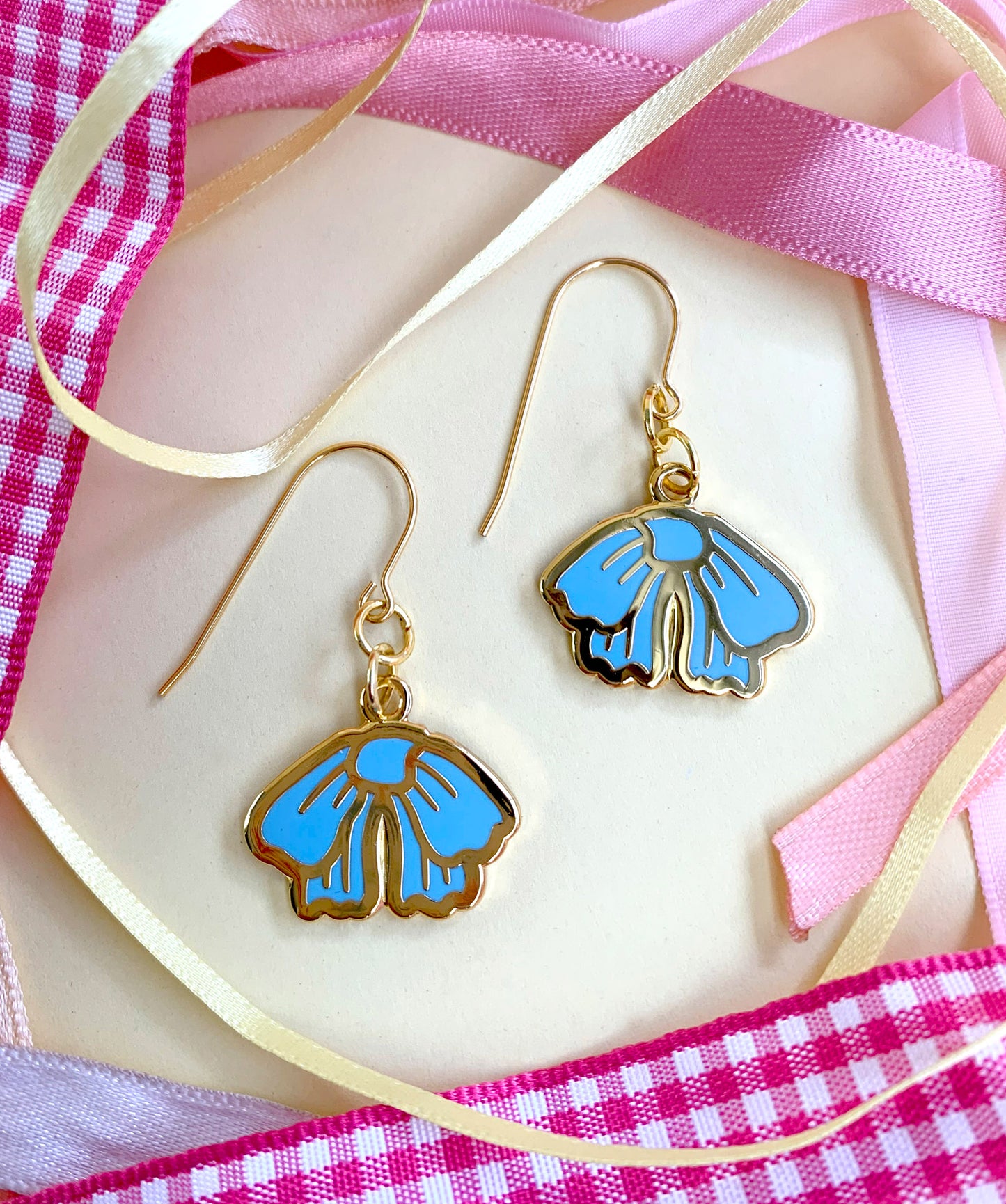 Little Bow Enamel Earrings