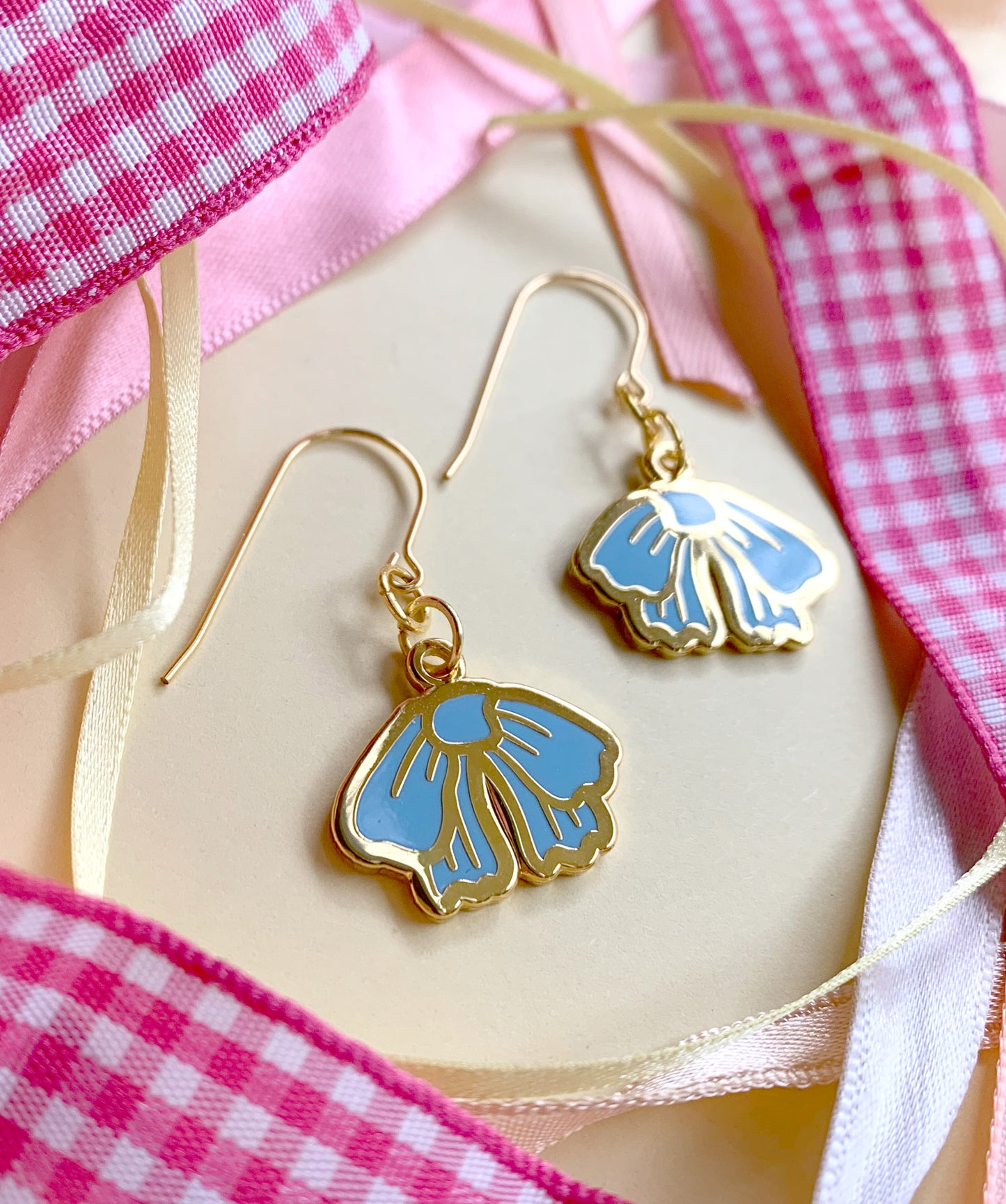 Little Bow Enamel Earrings