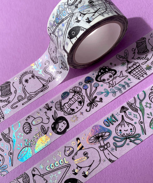 Noodles - Holographic Washi Tape