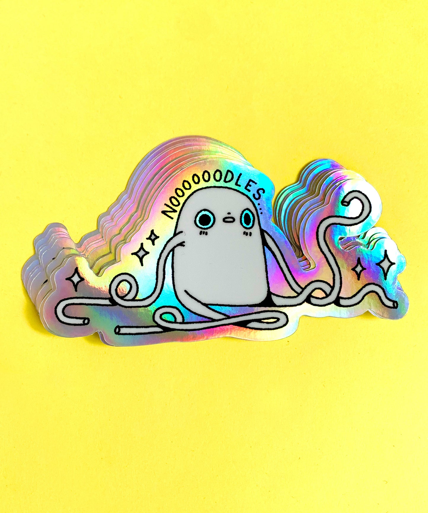 Noodles - Holographic Vinyl Sticker