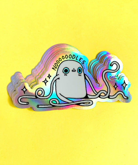 Noodles - Holographic Vinyl Sticker