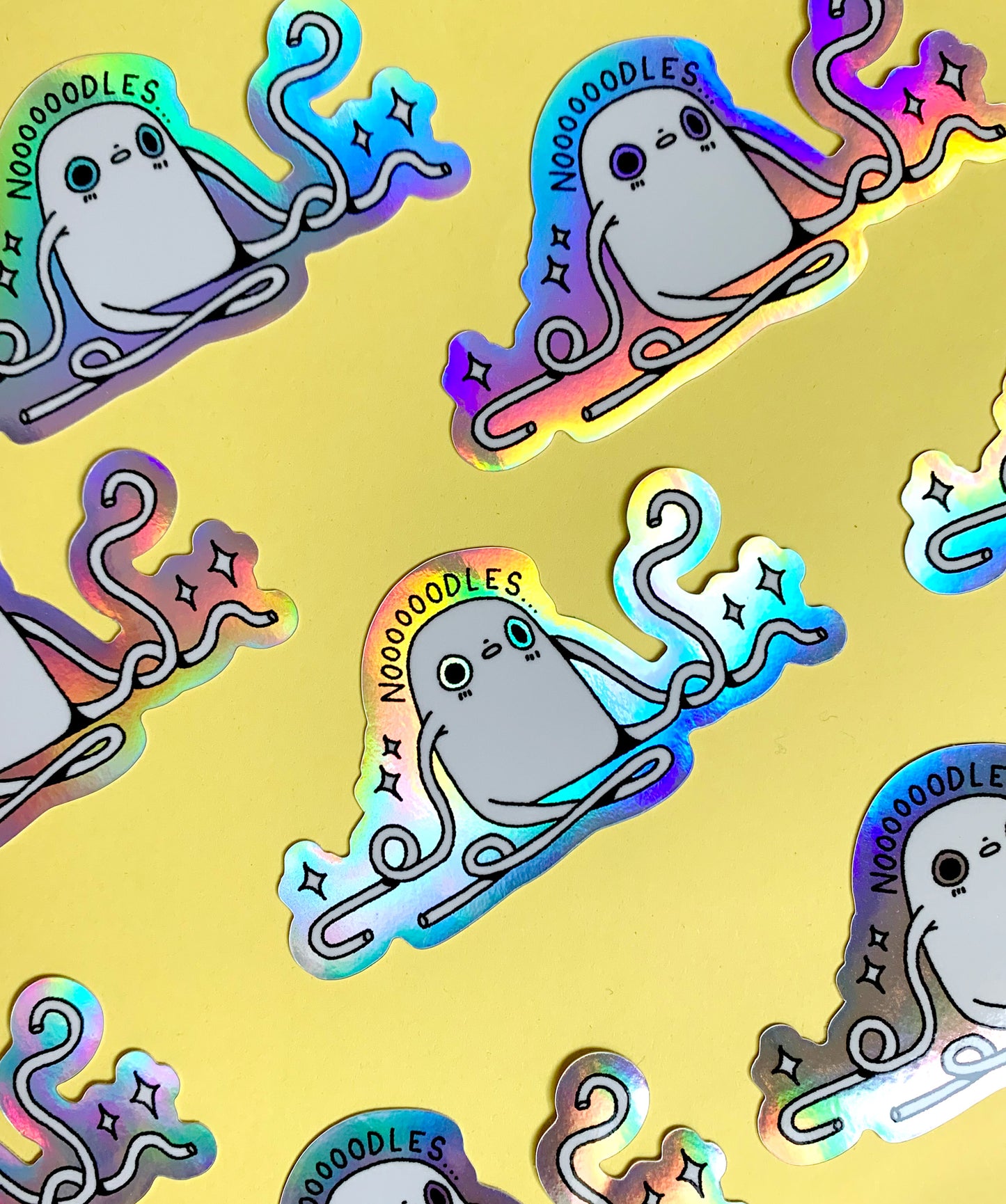 Noodles - Holographic Vinyl Sticker
