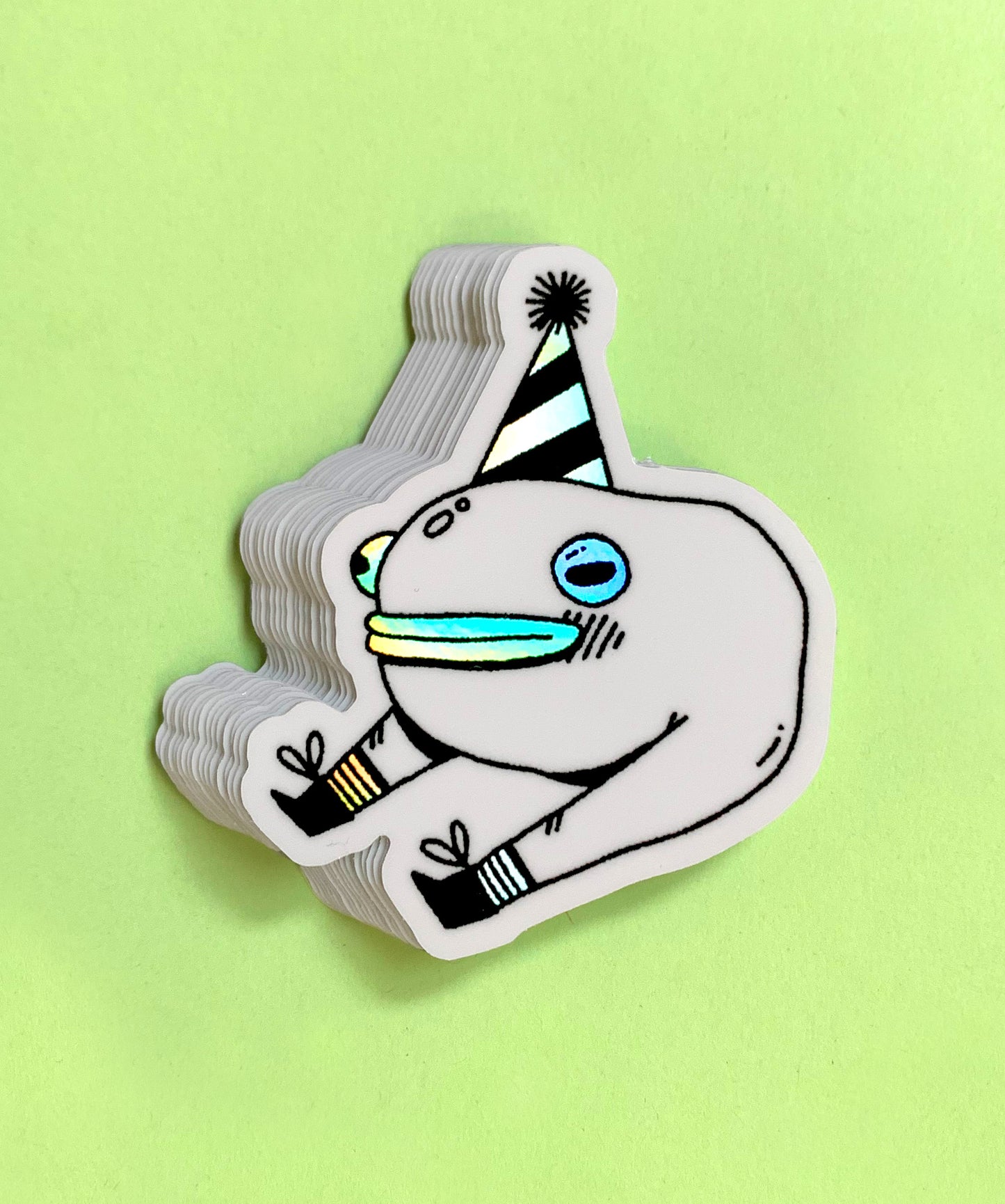 Party Socks - Holographic Vinyl Sticker