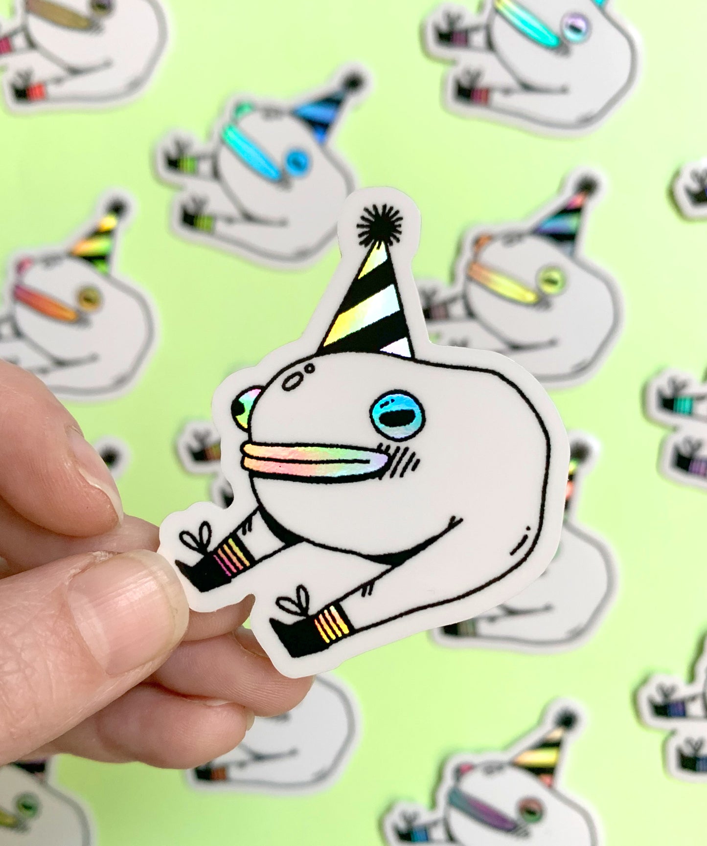 Party Socks - Holographic Vinyl Sticker