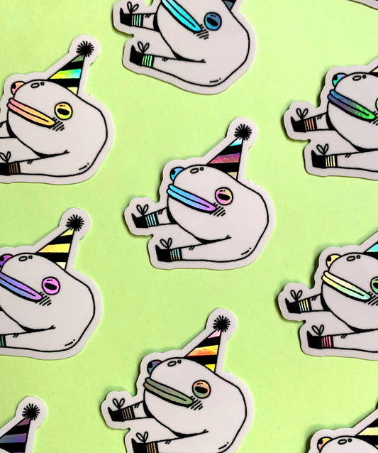 Party Socks - Holographic Vinyl Sticker