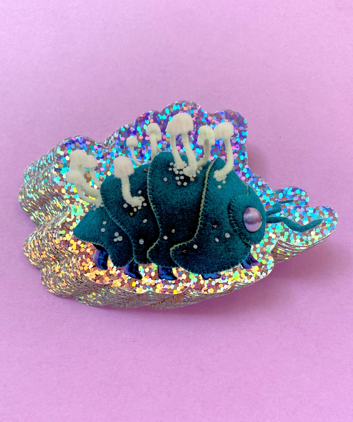 Subterranean Isopod - Holographic Vinyl Sticker