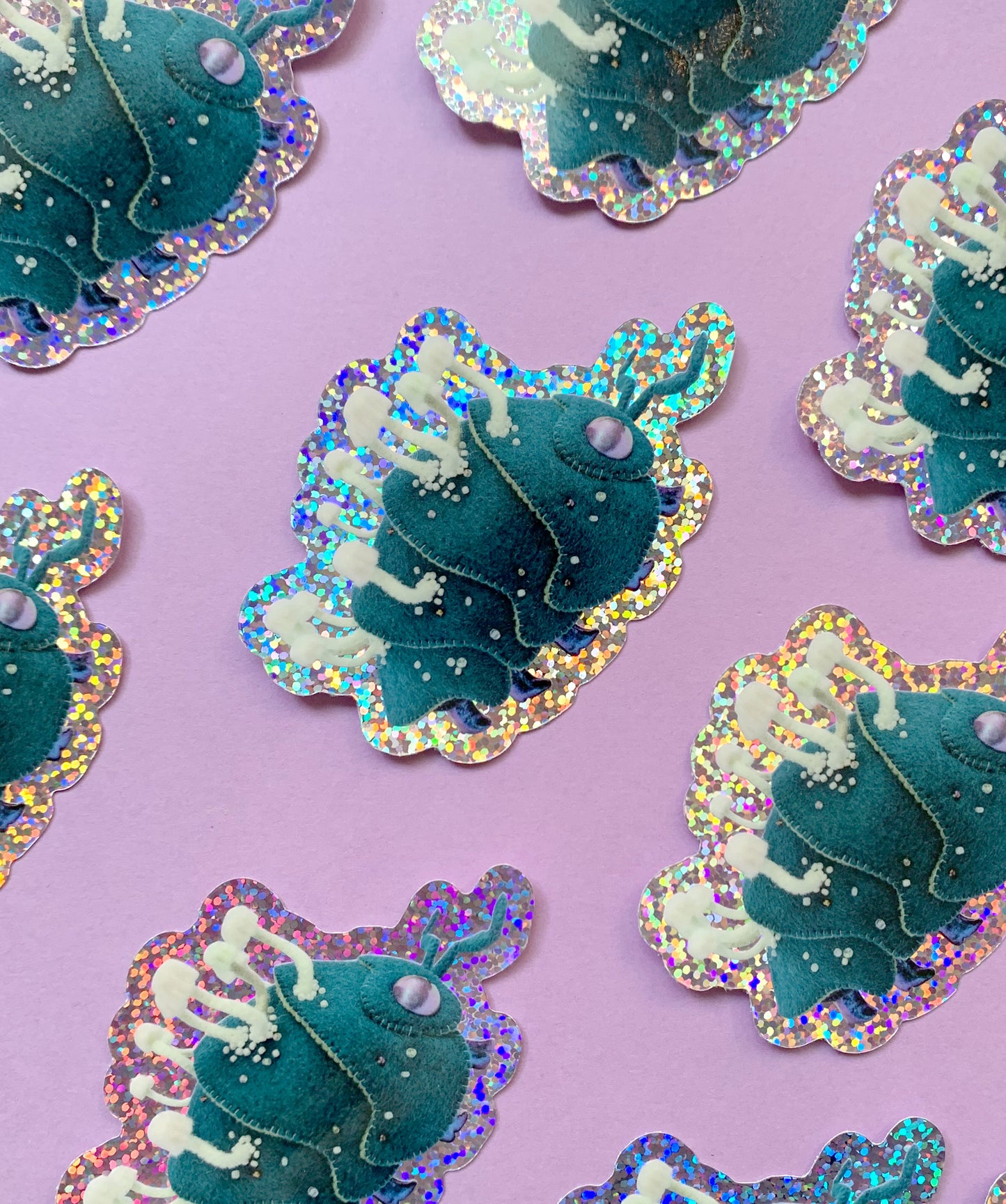 Subterranean Isopod - Holographic Vinyl Sticker