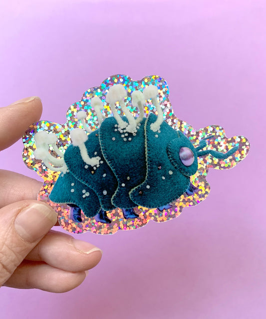 Subterranean Isopod - Holographic Vinyl Sticker