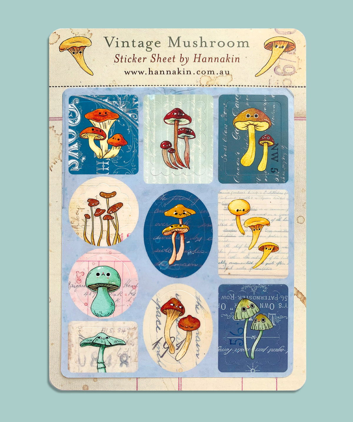 Vintage Mushrooms - Sticker Sheet