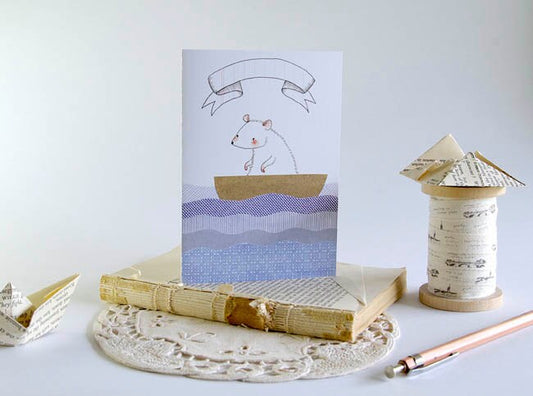 Boat Mouse - Greeting Card